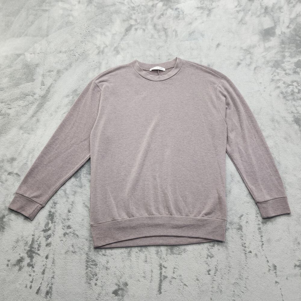 Chris & Carol Sweater Womens XL‎ Gray Crew Neck Pullover Super Soft Stretch Knit